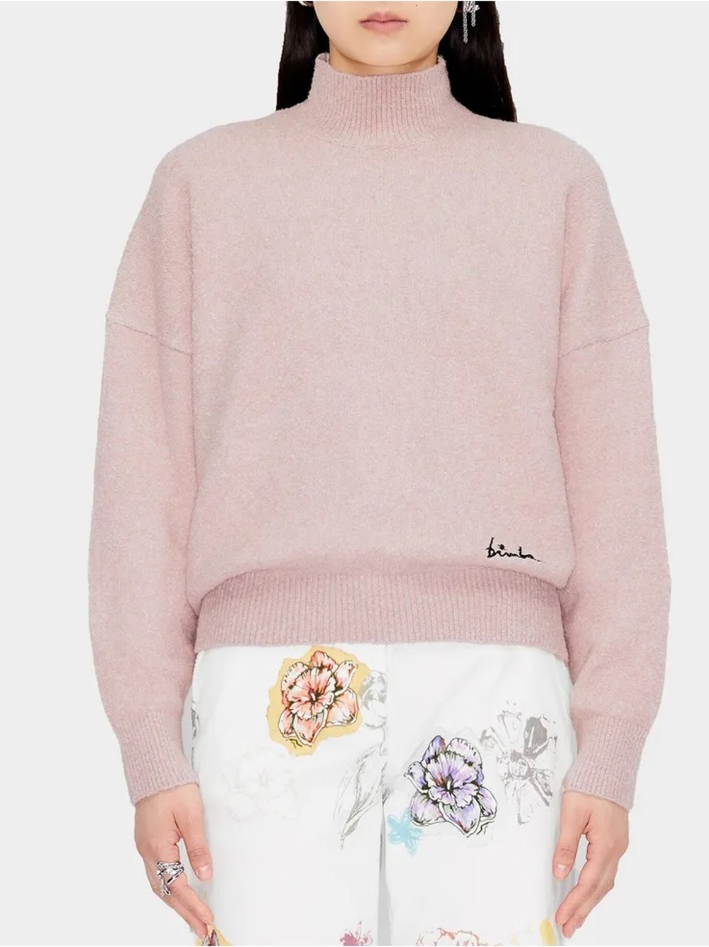 BIMBA Y LOLA Logo-Embroidered Sweater (Size M)